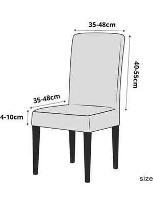 Nera Home Bürümcük Eteksiz Sandalye Kılıfı,sandalye Örtüsü 1 Adet