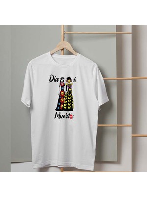 Mor Mürekkep Gelin Damat Tasarım Baskılı Kadın Tshirt