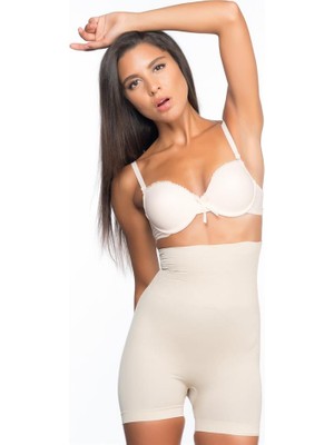 Nemere Ten Emay 2075 Yüksek Bel Desenli Double Kısa Paça Korse