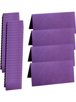 Niazi 50pcs Paper Place Kartları Akşam Yemeği Davetiyesi Kartları Akşam Yemeği Restoran Etkinlikleri Violet (Yurt Dışından)