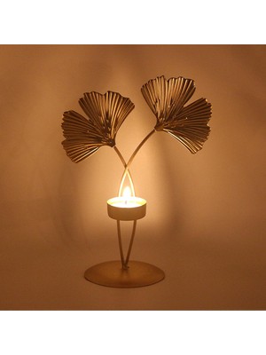 Niazi Metal Yaprak Mum Tutucu Süsleme Merkez Parçası Şamdan Tealight Ziyafet Stil (Yurt Dışından)