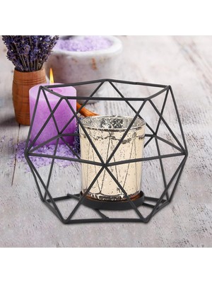 Niazi Tealight Mumlukları, Dekoratif Şamdan Mum Tutucu, Düğün Siyah Altın (Yurt Dışından)