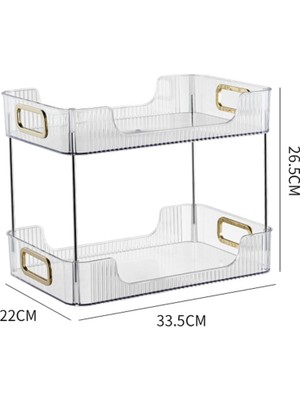 Niazi Çok Fonksiyonlu Depolama Rafı Yatak Odası Mutfak Tuvalet Beyaz Için 2 Katmanlı Kap (Yurt Dışından)
