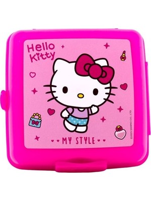 Hello Kitty 4 Bölmeli Beslenme Kutusu 2288 Pratik Kullanım İçin Pembe Renkli Materyal 2023