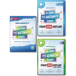 Rehber Matematik  49 Günde TYT Matematik - Geometri Video Ders Notları Kampı 3lü Set