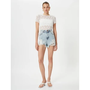 Rachel Araz XKoton - Dantel Kısa Kollu Tişört