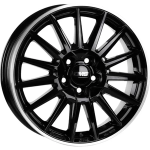 CMS-1264-01 6.0X15"-4X100 ET40 60.1 Diamond Rim Black Gloss Jant (4 Adet)
