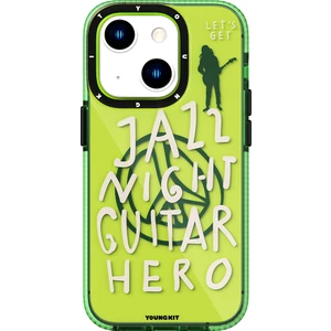 iPhone 14 Uyumlu Kılıf Şeffaf Renkli Yazı Temalı Tasarım Youngkit Jazz Serisi Kapak