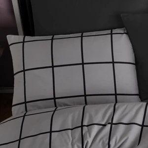 Cote Blanc Karo Gri %100 Pamuk Ranforce 2'li Yastık Kılıfı 50X70