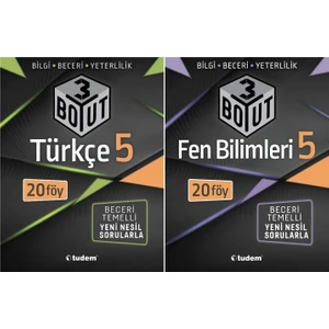 Tudem Yayınları 5. Sınıf Türkçe + Fen Bilimleri 3 Boyut Seti 2 Kitap 2023