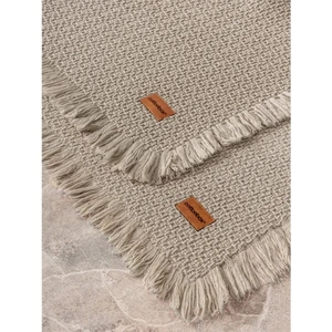 Cotton Box Bath Rug Set 75X125+60X90 Banyo Paspası Bej