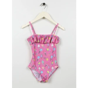 Glace Swimsuit Pembe Çocuk Mayo
