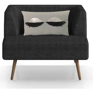 Leke Tutmaz Silinebilir  Kirpikli Kırlent Yastık Kılıfı 50*32 cm