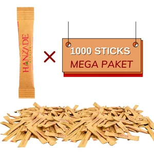 Hanzade Bitkisel Stick Kahverengi Esmer Şeker 1000 Sticks 3gr x 1000 Adet