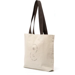 Sofist İstanbul Beige Canvas Tote Bag Renkli Pamuk Kolon Saplı ve Baskılı Orta Boy Bej Kanvas Tote Omuz Çantası