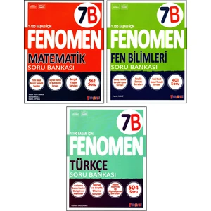 Fenomen Yayıncılık Fenomen 7. Sınıf Matematik (B)+Türkçe (B)+Fen Bilimleri (B) Kitabı 3 Kitap