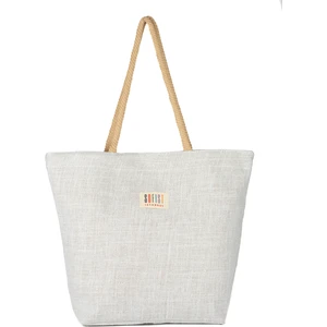 Sofist İstanbul Natural Jute Beach Bag Doğal Örgü Halat Saplı Astarlı Jüt Kadın Plaj Çantası