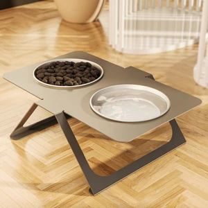 Lmz Design Evcil Hayvan Pet Shop Iki Hazneli Çelik Kase Kedi ve Köpek Mama Su Kabı