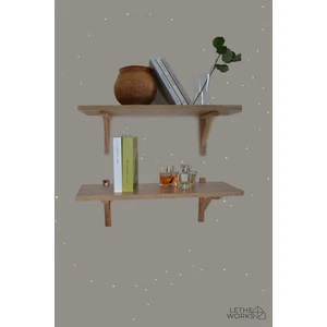 Lethe Works Duvar Rafı (2’li Sonoma Mdf Lam Raf (Ahşap Ayaklı))