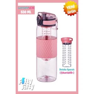 530ML Detoks Aparatlı Silikon Gövde Tritan Su Matarası