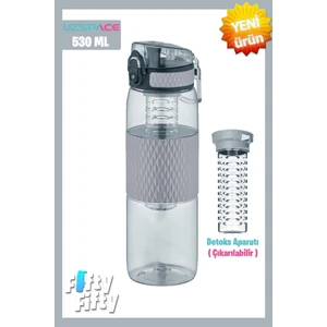 530ML Detoks Aparatlı Silikon Gövde Tritan Su Matarası