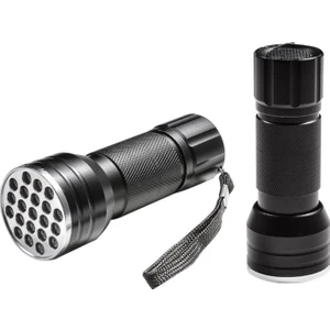 PM-6351 Uv Işınlı 21 Ledli 10 cm Metal Kasa Pilli El Feneri