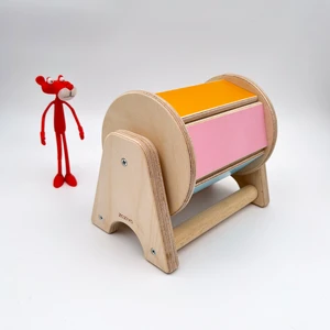 Montessori Dönen Gökkuşağı Sesli Ahşap Oyuncak, +6 Aylık Oyuncağı, Bebekler Için Eğitici Oyuncak