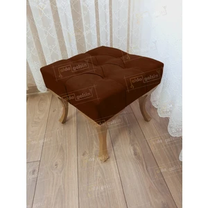 45 x 45 Kapitoneli Kapı Önü Ayak Ucu Puf Gold Ayak