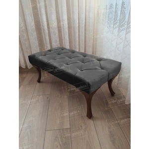 120 cm Kapitoneli Ayak Ucu Kapı Önü Antre Bench Puf Ceviz Ayak