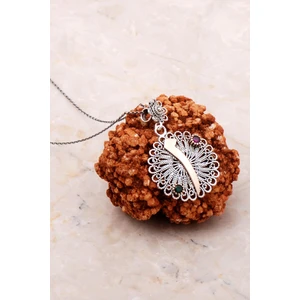 Sümer Telkari Elif Harfli Telkari Işlemeli Gümüş Kolye 6765