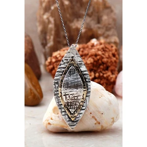 Sümer Telkari Dövme Tasarım Elişi Gümüş Kolye 6692