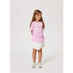 Lee Cooper Baskılı Pembe Kız Çocuk T-Shirt 232 Lcg 242005 Cloudy Pembe