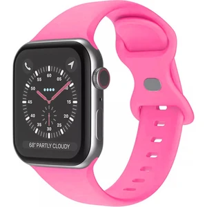 Apple Watch 1, 2, 3, 4, 5, 6, 7, Se Silikon Kordon Kayış - S-M Beden 42/44/45MM - Pembe