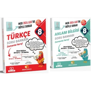 Sinan Kuzucu Yayınları LGS 2024 Türkçe Soru Bankası + LGS 2024 Anlam Bilgisi Soru Bankası