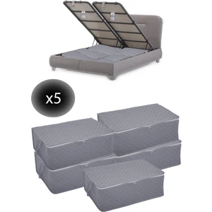 5 Adet Bazaaltı Hurç 60X40X22 - Büyük Boy Baza Hurcu(Antrasit)