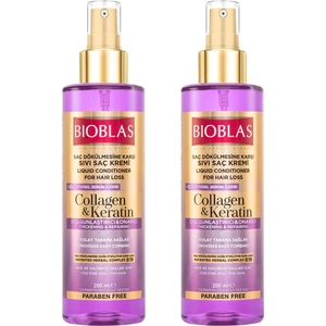 Collagen Ve Keratin Saç Dökülmesine Karşı Sıvı Saç Kremi 200 ml 2 ADET