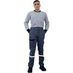 PF04K Unisex Gri Fermuarlı Gabardin Kışlık Pantolon
