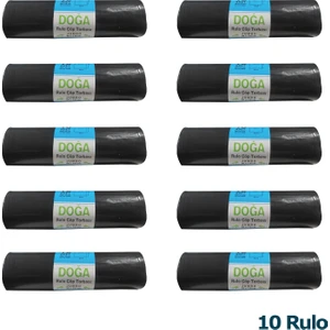 Jumbo Boy Siyah Çöp Torbası Poşeti - 300 Gr. - 90 Litre - 80 x 110 cm / 10 Adetlik 10 Rulo