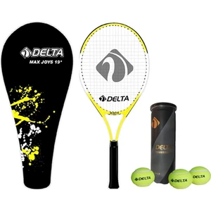 Max Joys 19 İnç Çocuk Tenis Raketi + Çantası + Vakumlu Tüpte 3 Adet Tenis Maç Topu Seti