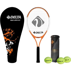 Max Joys 23 İnç Çocuk Tenis Raketi + Çantası + Vakumlu Tüpte 3 Adet Tenis Maç Topu Seti