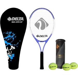 Max Joys 25 İnç Çocuk Tenis Raketi + Çantası + Vakumlu Tüpte 3 Adet Tenis Maç Topu Seti