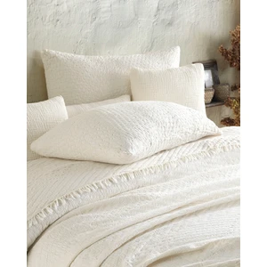 Destiny Hometex Bej Jakarlı Naturel 4 Katlı Multi Muslin %100 Pamuk Çift  Kişillik Yatak Örtüsü