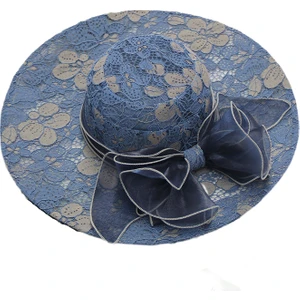 Eva Store1 Eva Katlanır Dişi Çiçek Büyük Ağzına Kadar Güneş Kremi Güneş Şapkası - Lacivert (Yurt Dışından)
