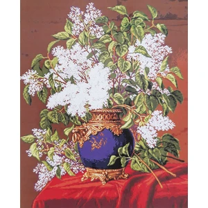 Goblen Etamin Işleme Seti 40X50 cm Vazodaki Çiçekler Deseni
