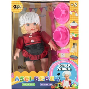 Can Oyuncak Kutulu Sesli Aşçı Bebek Kırmızı