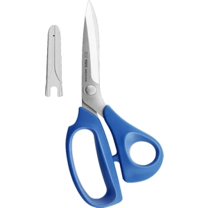 V5210 Kılıflı Mavi Plastik Saplı Kumaş Kesim Makası 21 Cm