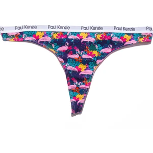 Paul Kenzie Unique Effect Desenli Kadın String Külot - Flamingo
