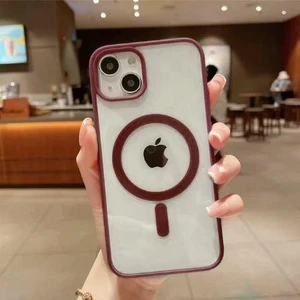 Iphone 14 Pro Max Magsafe Uyumlu Mat Çerçeveli Telefon Kılıfı