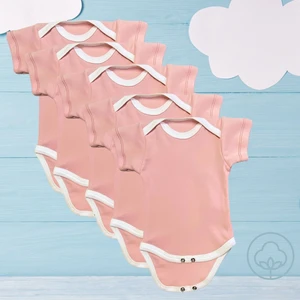 Betül Bebek 5li Çıtçıtlı Organik Pamuk Bebek Zıbını