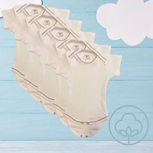 Betül Bebek 5li Çıtçıtlı Organik Pamuk Bebek Zıbını